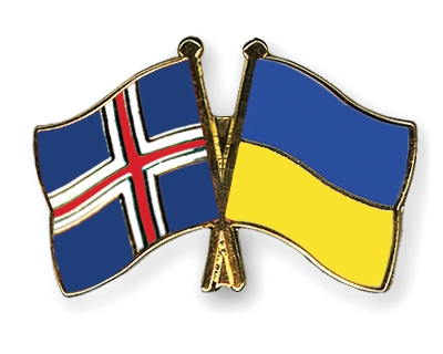 Flag Pins Iceland Ukraine